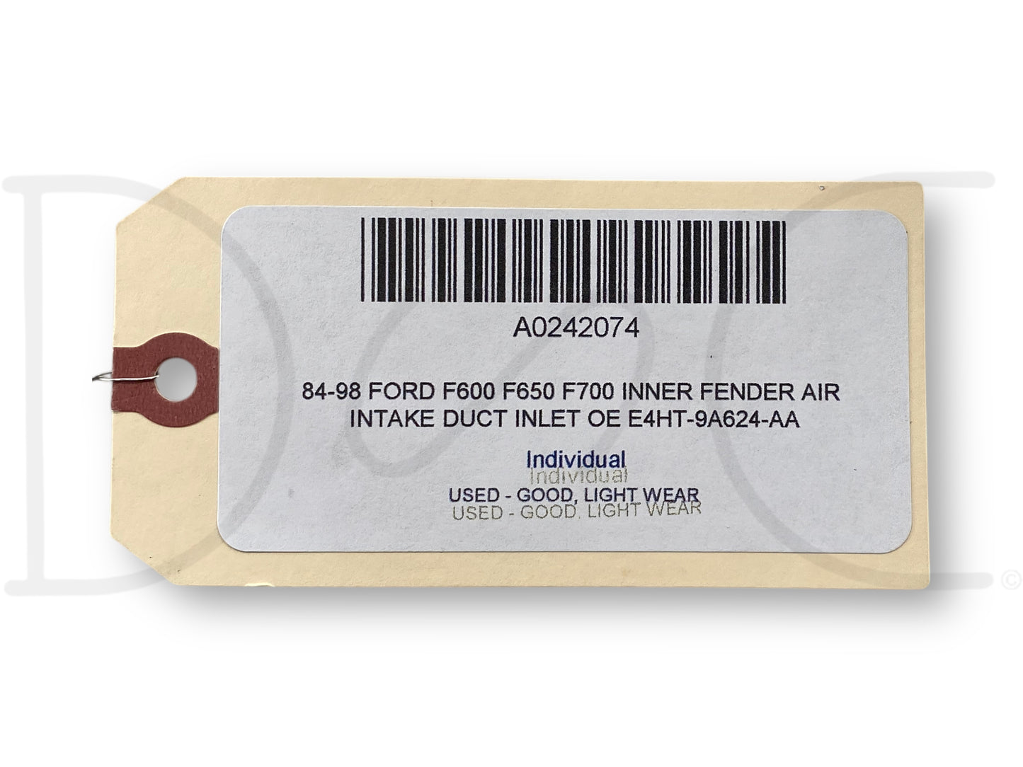 84-98 Ford F600 F650 F700 Inner Fender Air Intake Duct Inlet OE E4Ht-9A624-Aa