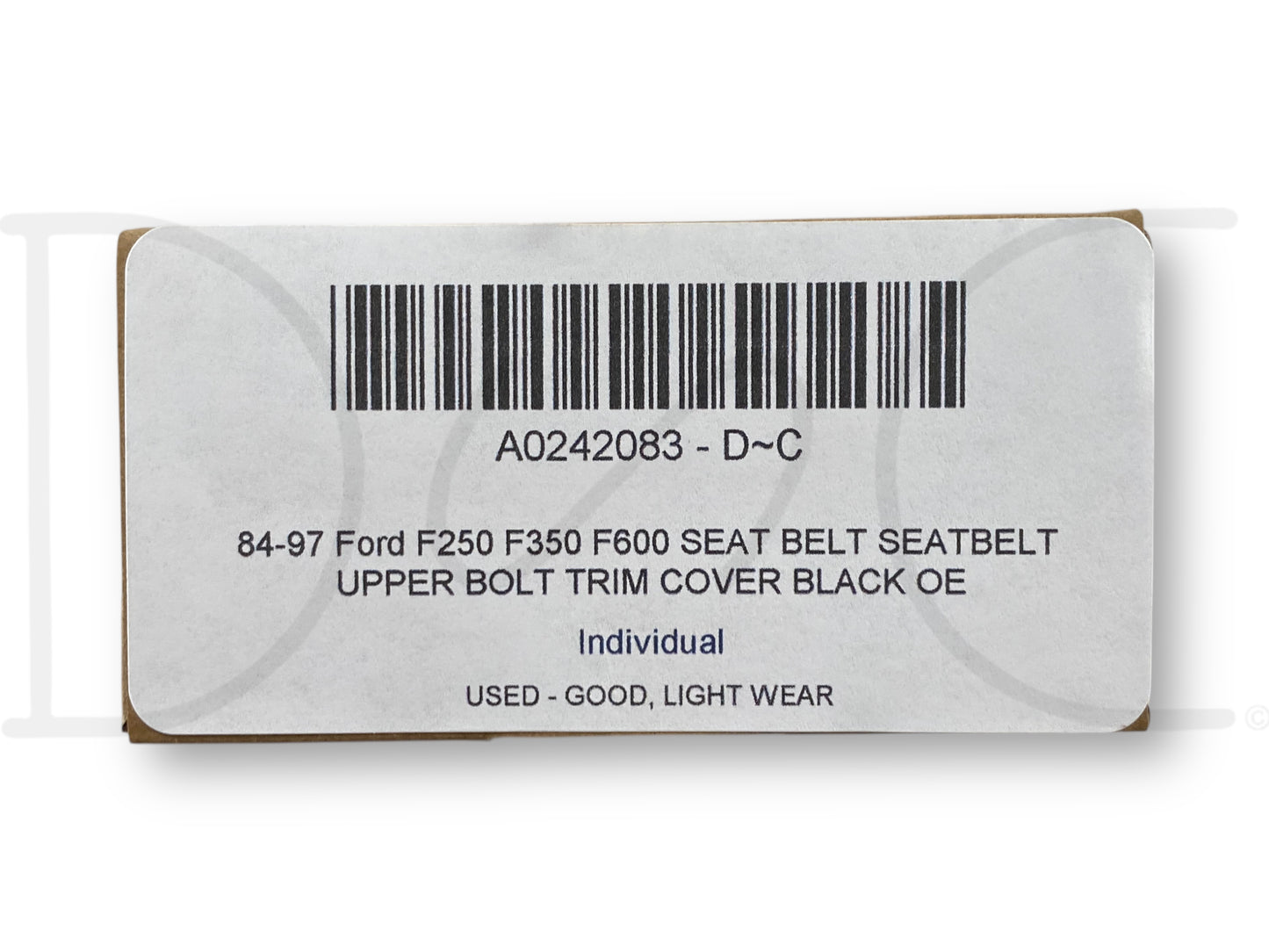 84-97 Ford F250 F350 F600 Seat Belt Seatbelt Upper Bolt Trim Cover Black OE