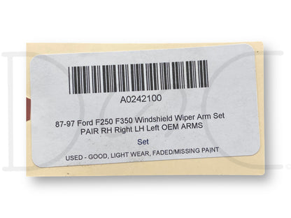 87-97 Ford F250 F350 Windshield Wiper Arm Set Pair RH Right LH Left OEM Arms