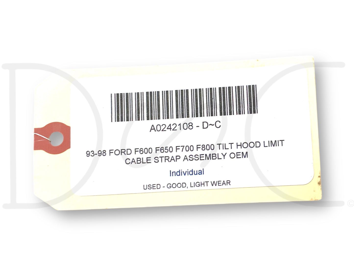 95-98 Ford F600 F650 F700 F800 Tilt Hood Limit Cable Strap Assembly OEM