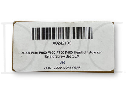 80-94 Ford F600 F650 F700 F800 Headlight Adjuster Spring Screw Set OEM