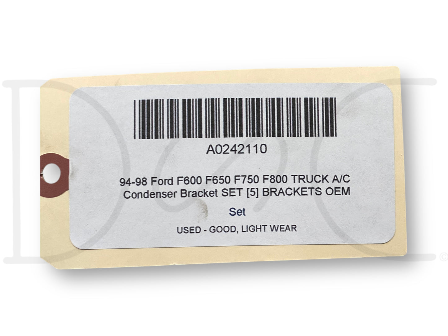 94-98 Ford F600 F650 F750 F800 Truck A/C Condenser Bracket Set [5] Brackets OEM