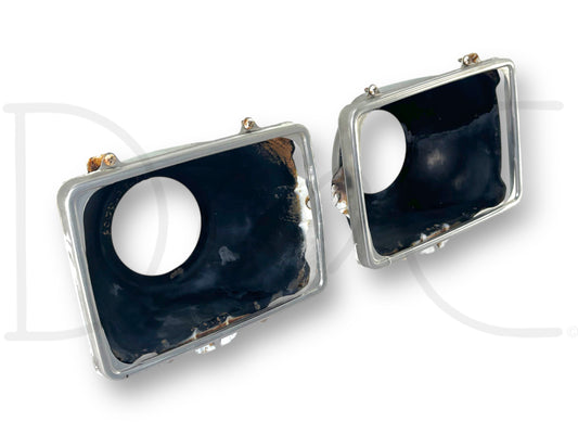80-98 Ford F600 F700 Sealed Beam Headlight Bracket Bucket Pair Set RH LH OEM
