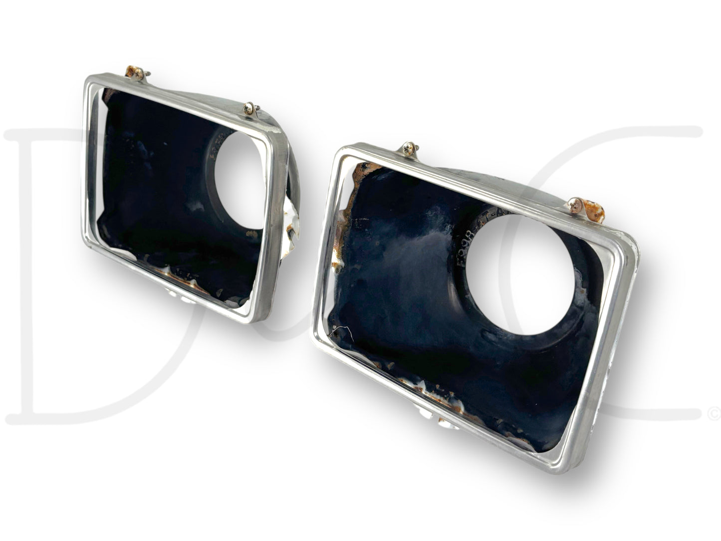 80-98 Ford F600 F700 Sealed Beam Headlight Bracket Bucket Pair Set RH LH OEM