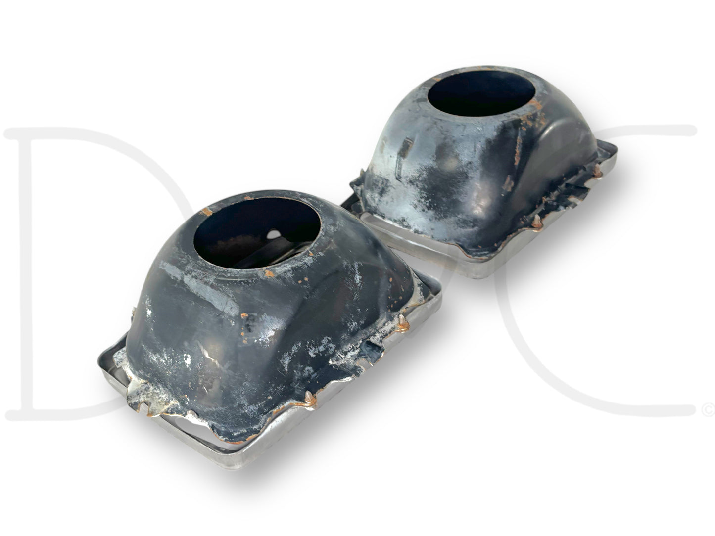 80-98 Ford F600 F700 Sealed Beam Headlight Bracket Bucket Pair Set RH LH OEM