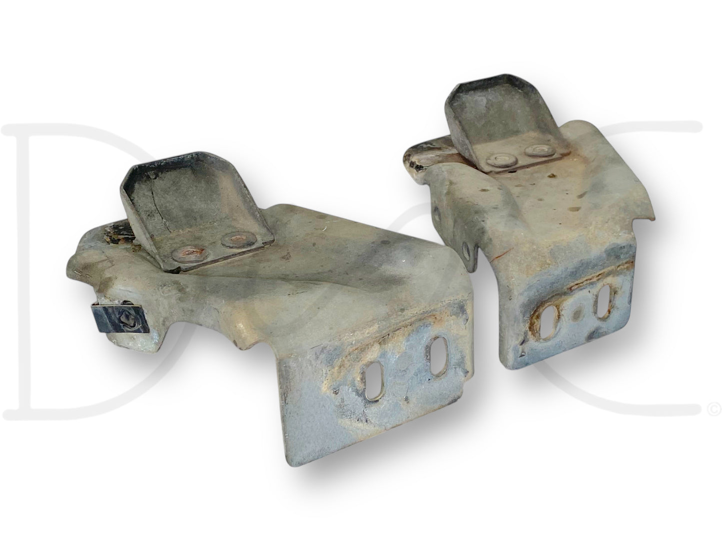 95-98 Ford F650 F750 F800 Truck Tilt Hood Rear Support Rest Bracket Set RH LH