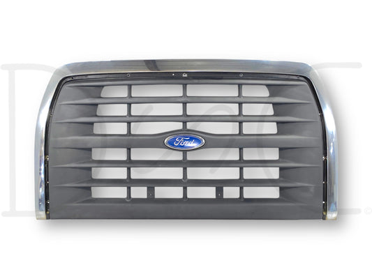 95-98 Ford F650 F750 F700 F800 Truck Front Grill Chrome Trim Gray Grille OEM