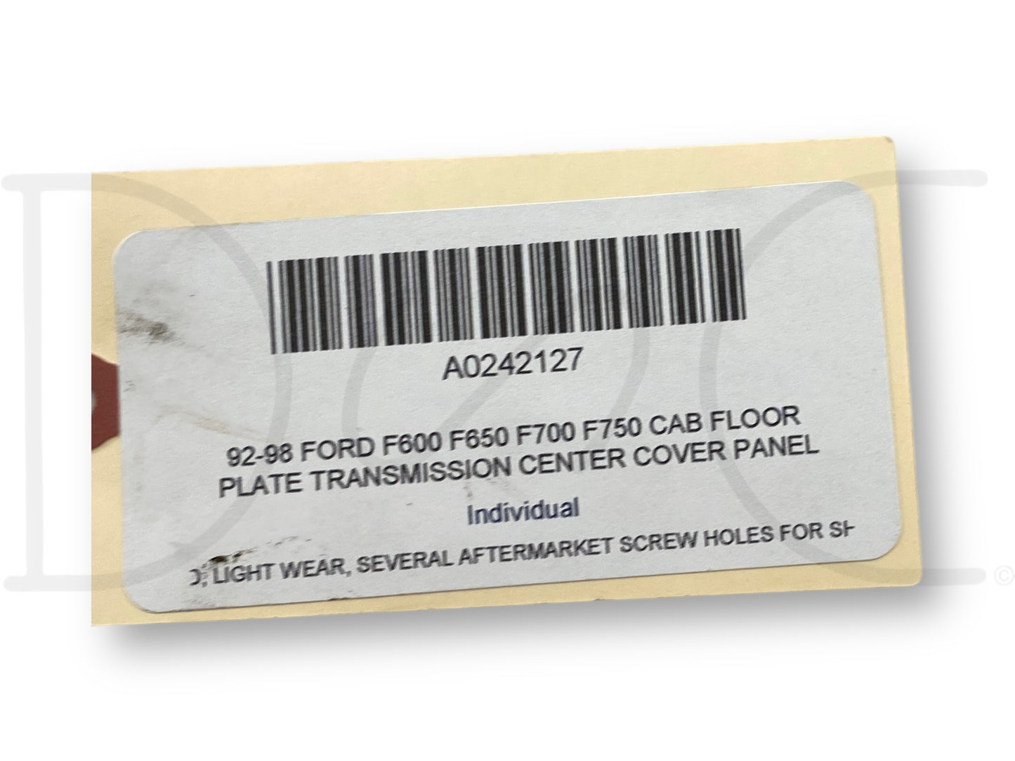 92-98 Ford F600 F650 F700 F750 Cab Floor Plate Transmission Center Cover Panel