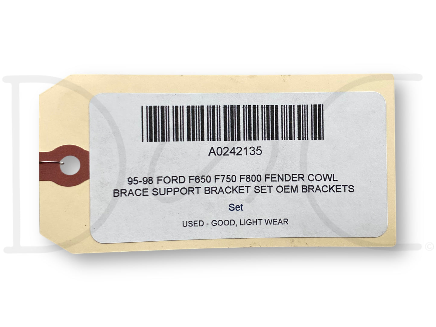 95-98 Ford F650 F750 F800 Fender Cowl Brace Support Bracket Set OEM Brackets