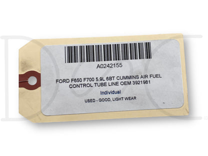 Ford F650 F700 5.9L 6Bt Cummins Air Fuel Control Tube Line OEM 3921981