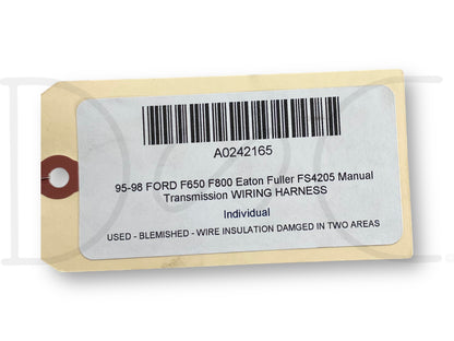 95-98 Ford F650 F800 Eaton Fuller Fs4205 Manual Transmission Wiring Harness