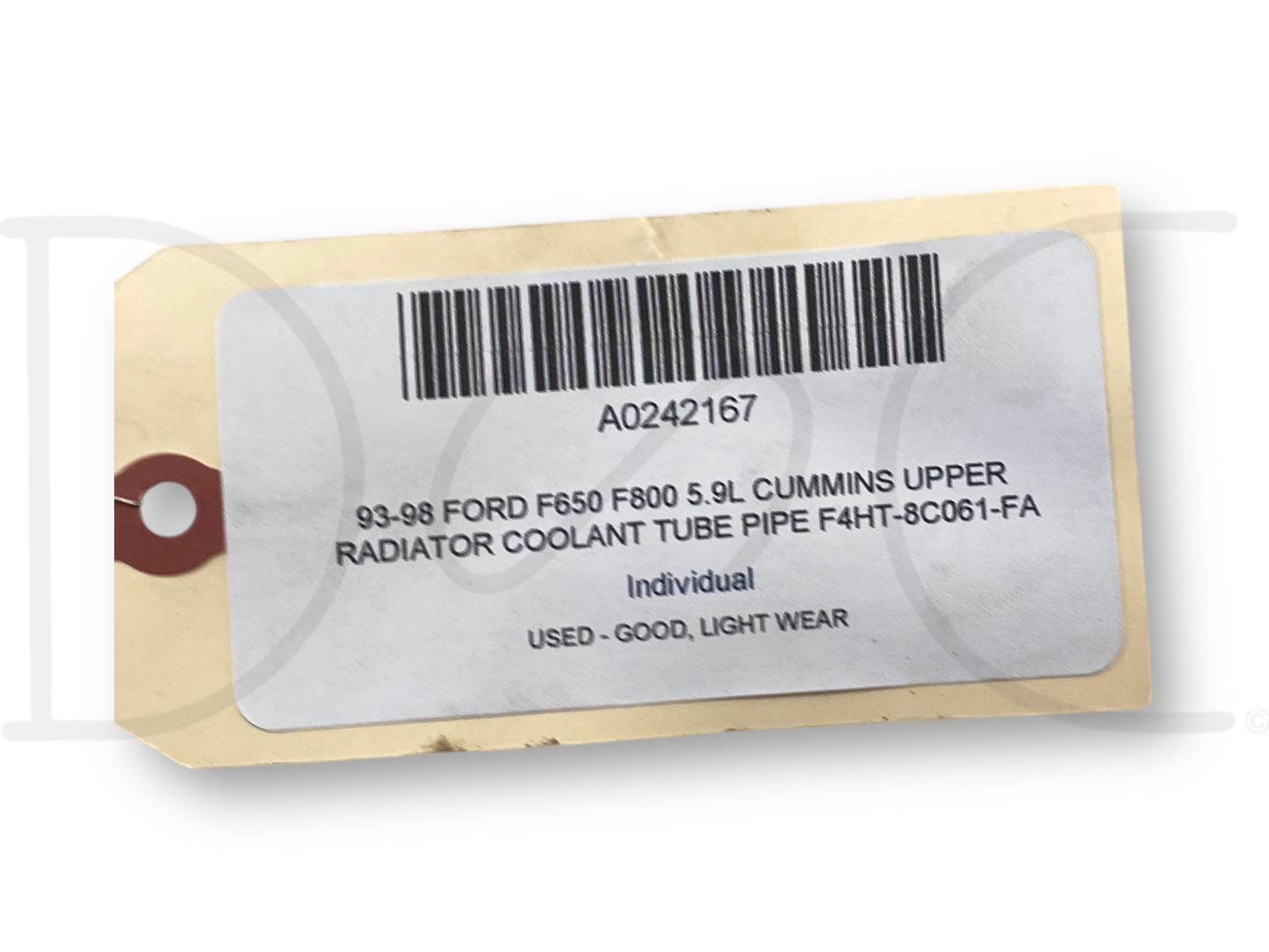 93-98 Ford F650 F800 5.9L Cummins Upper Radiator Coolant Tube Pipe F4Ht-8C061-Fa