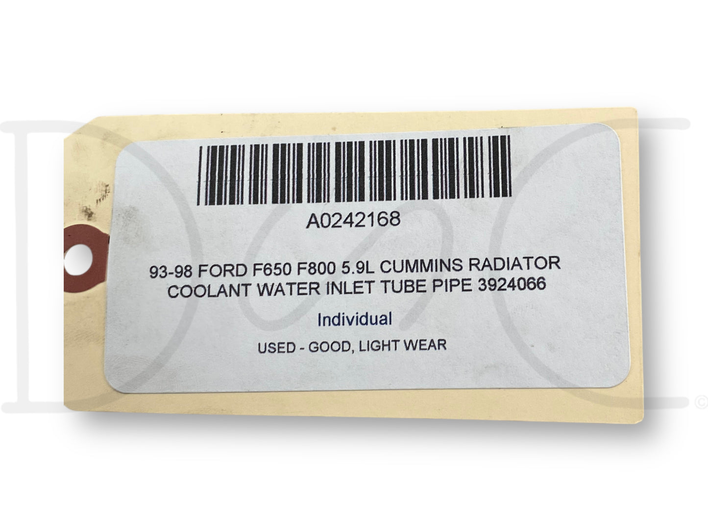 93-98 Ford F650 F800 5.9L Cummins Radiator Coolant Water Inlet Tube Pipe 3924066