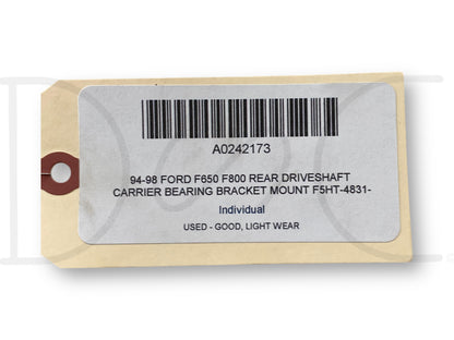 94-98 Ford F650 F800 Rear Driveshaft Carrier Bearing Bracket Mount F5Ht-4831-BA