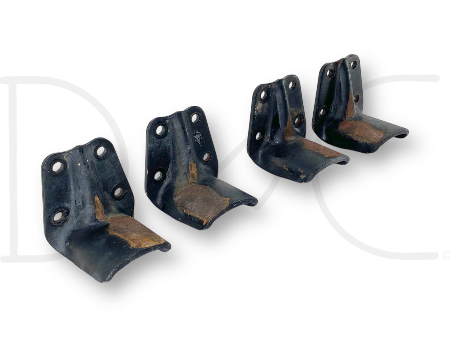 80-98 Ford F650 F800 Rear Upper Leaf Spring Overload Bracket Set [4] OE Brackets