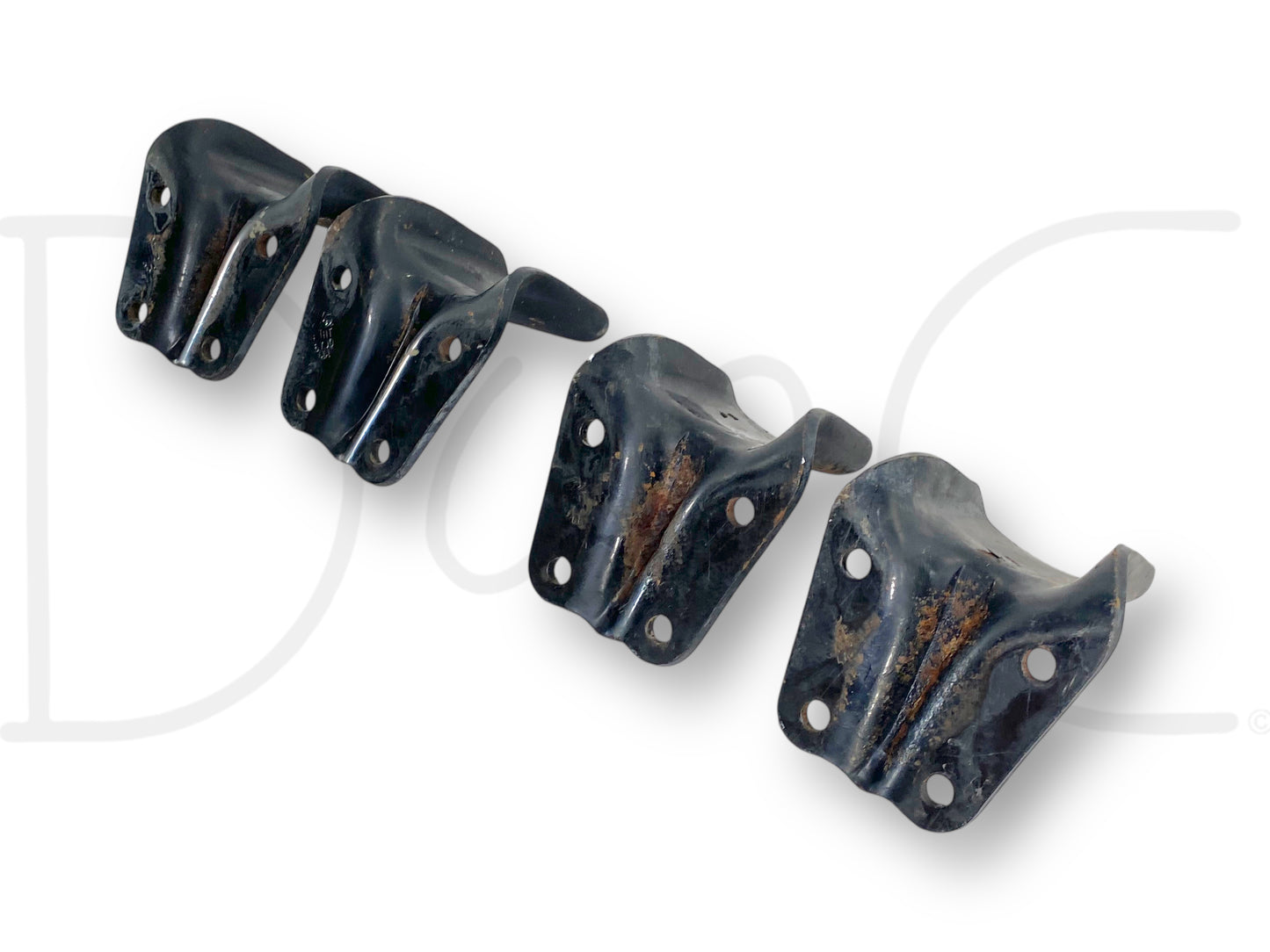 80-98 Ford F650 F800 Rear Upper Leaf Spring Overload Bracket Set [4] OE Brackets
