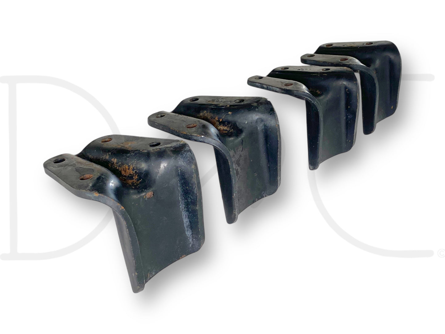 80-98 Ford F650 F800 Rear Upper Leaf Spring Overload Bracket Set [4] OE Brackets