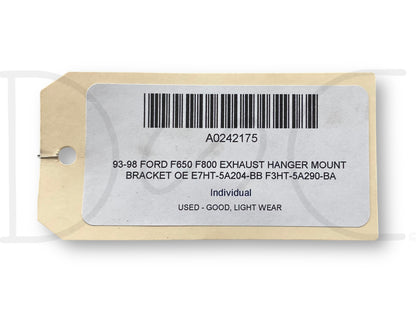 93-98 Ford F650 F800 Exhaust Hanger Mount Bracket OE E7Ht-5A204-Bb F3Ht-5A290-BA