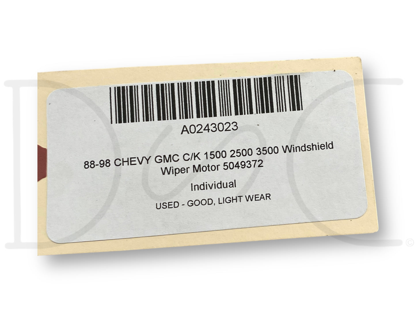 88-98 Chevy GMC C/K 1500 2500 3500 Windshield Wiper Motor 5049372