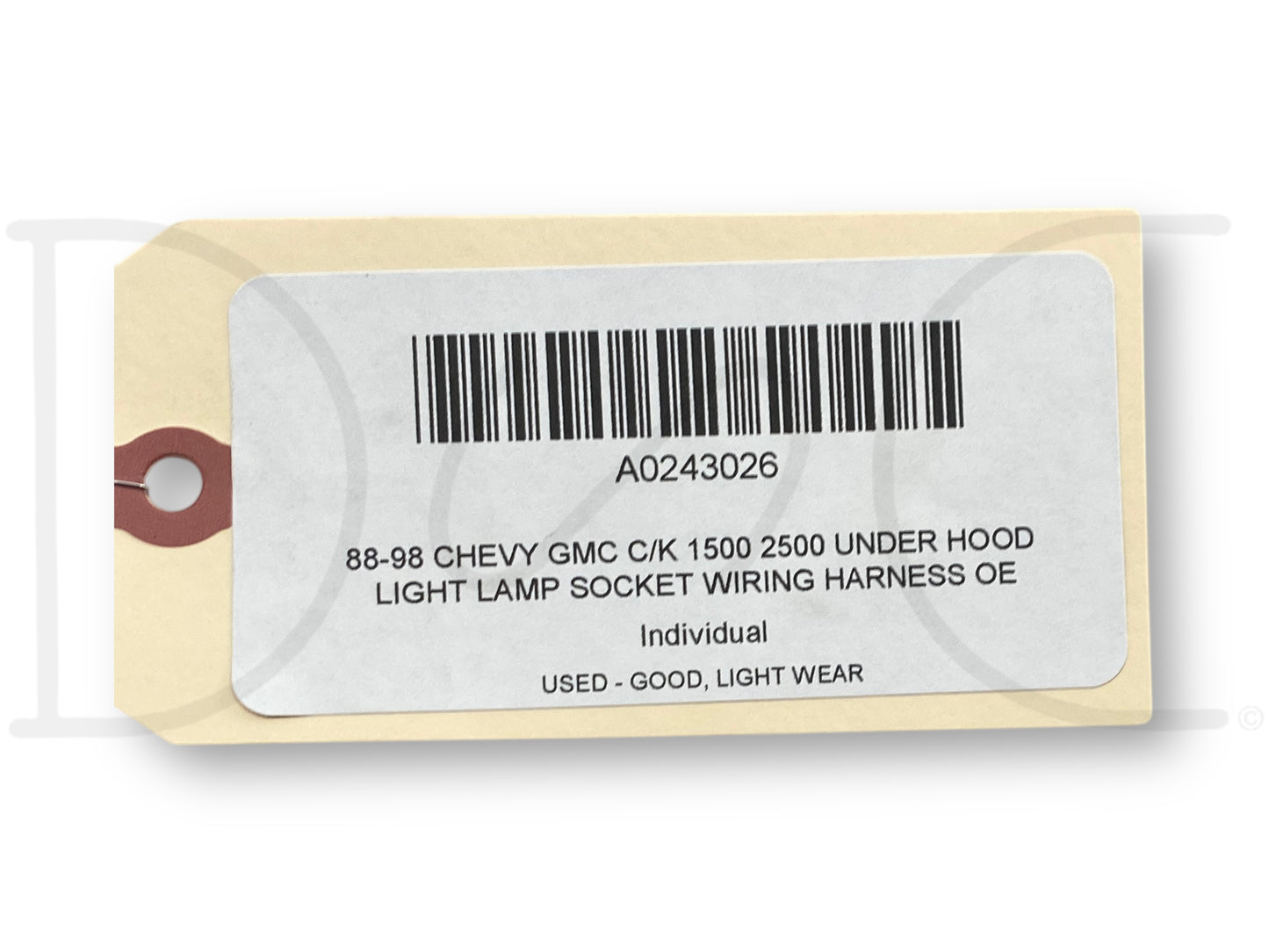 88-98 Chevy GMC C/K 1500 2500 Under Hood Light Lamp Socket Wiring Harness OE