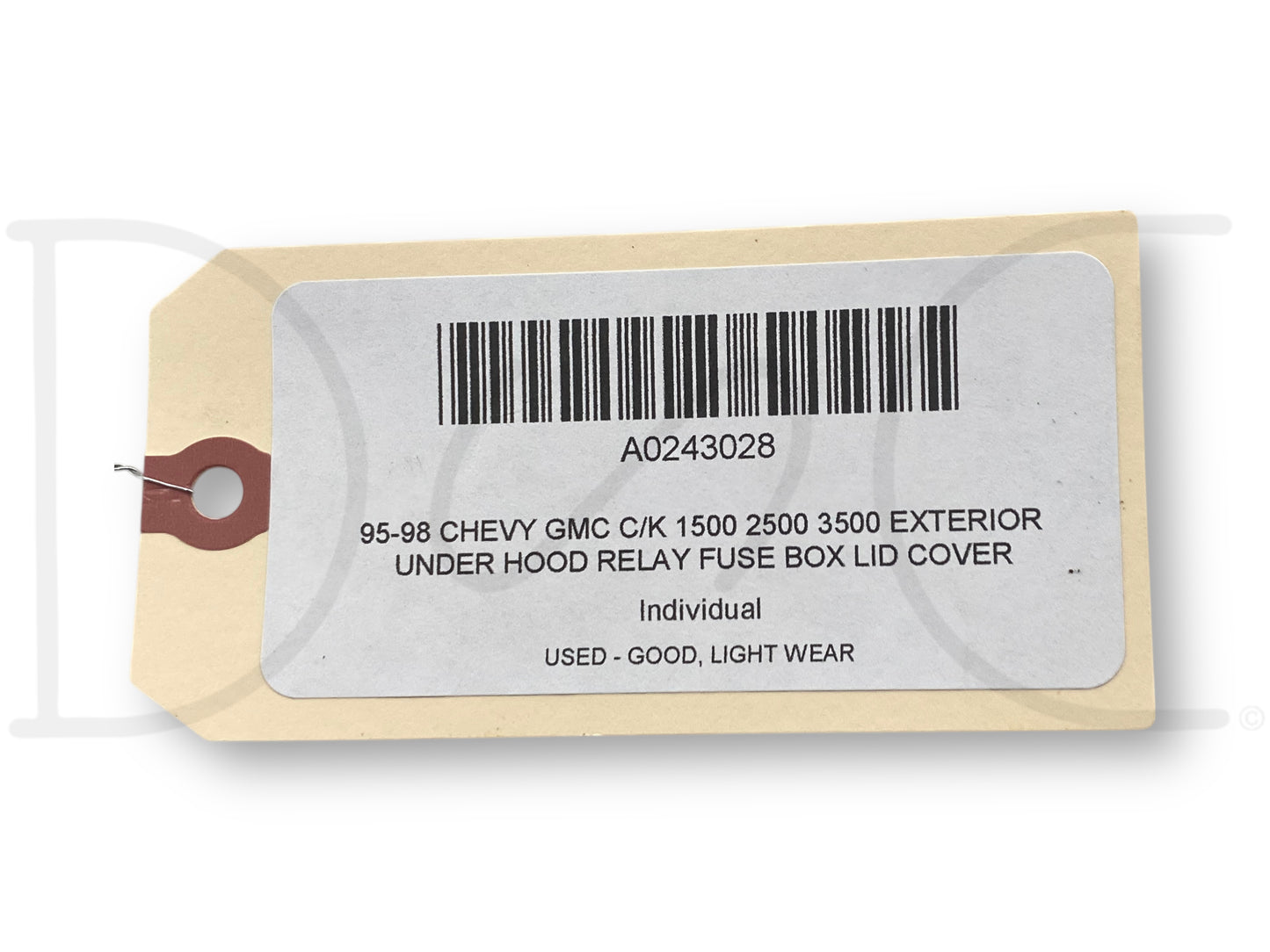 95-98 Chevy GMC C/K 1500 2500 3500 Exterior Under Hood Relay Fuse Box Lid Cover