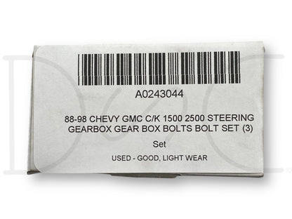 88-98 Chevy GMC C/K 1500 2500 Steering Gearbox Gear Box Bolts Bolt Set (3)