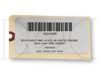 95-05 Chevy GMC 4.3 4.3L V6 Vortec Engine Valve Cover OEM 12554257