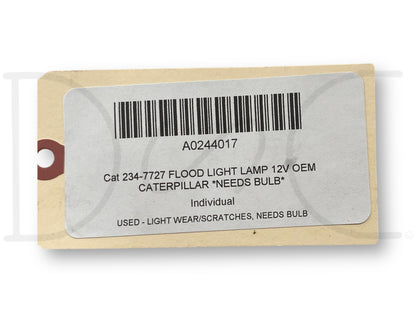 Cat 234-7727 Flood Light Lamp 12V OEM Caterpillar *Needs Bulb*