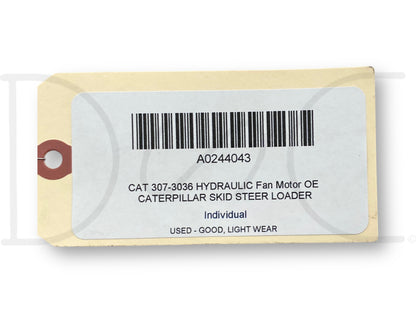Cat 307-3036 Hydraulic Fan Motor OE Caterpillar Skid Steer Loader
