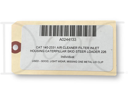 Cat 140-2331 Air Cleaner Filter Inlet Housing Caterpillar Skid Steer Loader 226