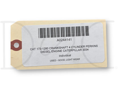 Cat 173-1280 Crankshaft 4 Cylinder Perkins Diesel Engine Caterpillar 3034