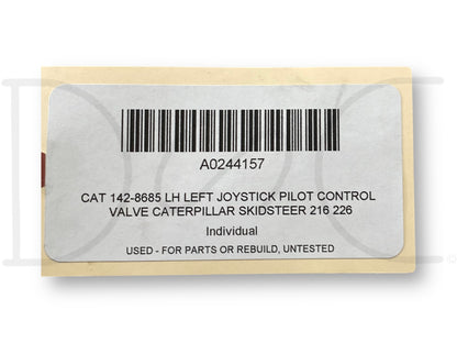 Cat 142-8685 LH Left Joystick Pilot Control Valve Caterpillar Skidsteer 216 226