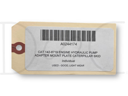 Cat 142-8719 Engine Hydraulic Pump Adapter Mount Plate Caterpillar Skid Steer