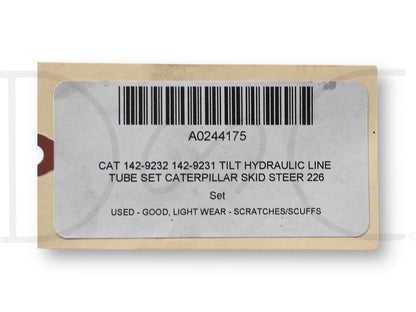 Cat 142-9232 142-9231 Tilt Hydraulic Line Tube Set Caterpillar Skid Steer 226