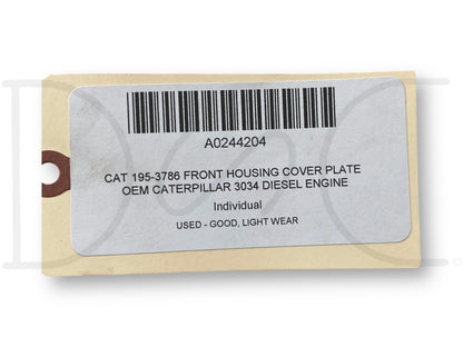 Cat 195-3786 Front Housing Cover Plate OEM Caterpillar 3034 Diesel Engine
