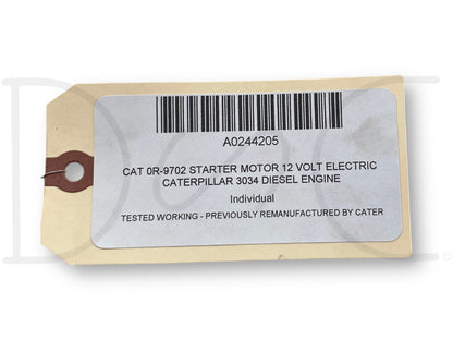 Cat 0R-9702 Starter Motor 12 Volt Electric Caterpillar 3034 Diesel Engine