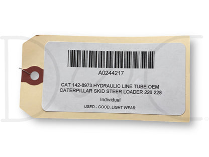Cat 142-8973 Hydraulic Line Tube OEM Caterpillar Skid Steer Loader 226 228