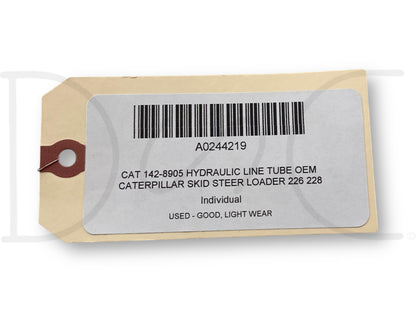 Cat 142-8905 Hydraulic Line Tube OEM Caterpillar Skid Steer Loader 226 228