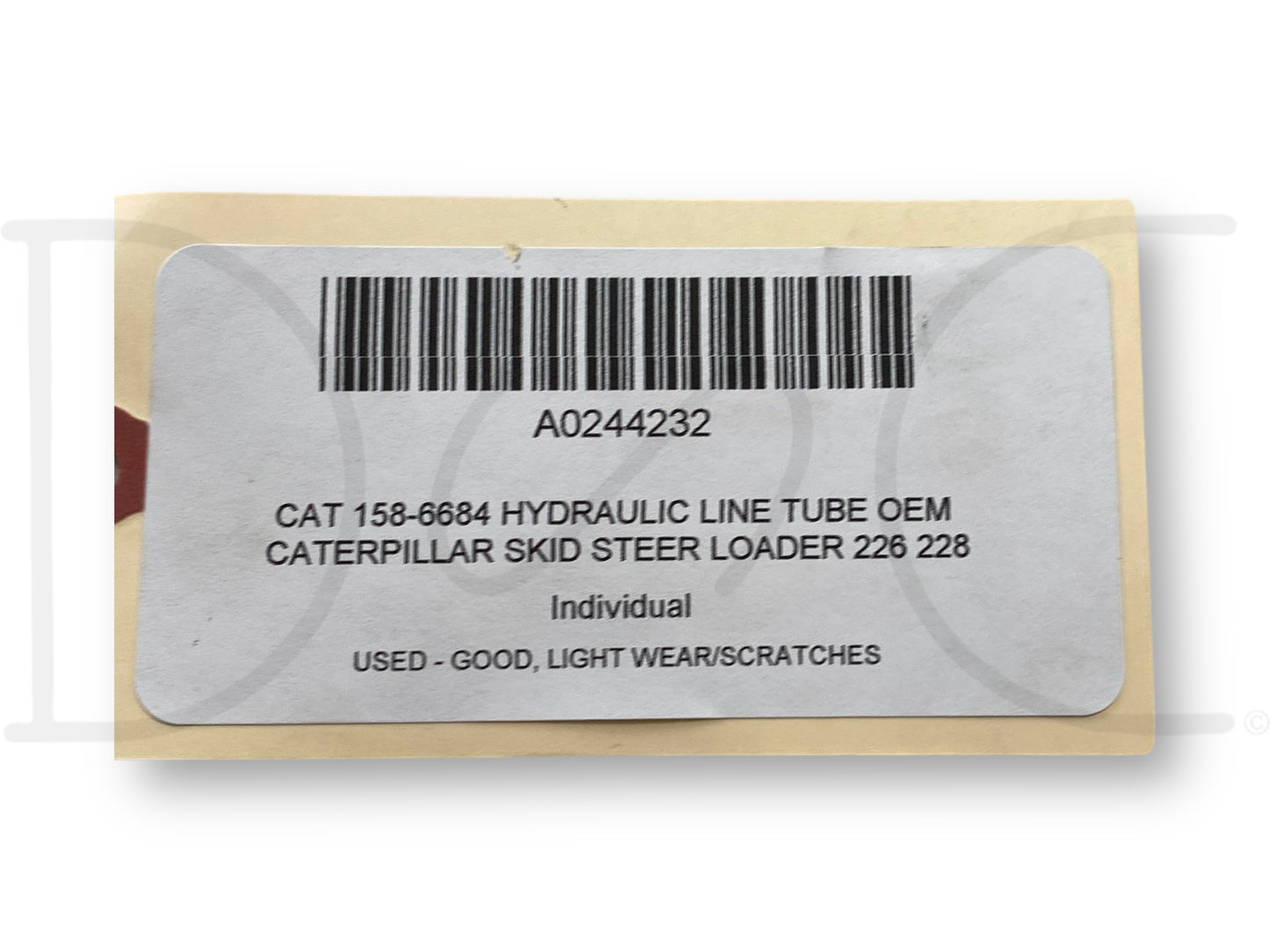 Cat 158-6684 Hydraulic Line Tube OEM Caterpillar Skid Steer Loader 226 228