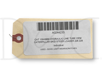Cat 158-6669 Hydraulic Line Tube OEM Caterpillar Skid Steer Loader 226 228