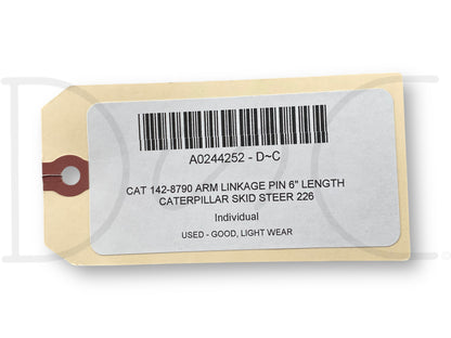 Cat 142-8790 Arm Linkage Pin 6" Length Caterpillar Skid Steer 226