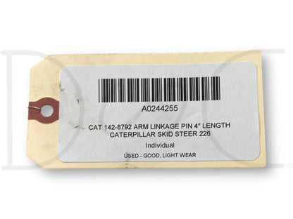 Cat 142-8792 Arm Linkage Pin 4" Length Caterpillar Skid Steer 226