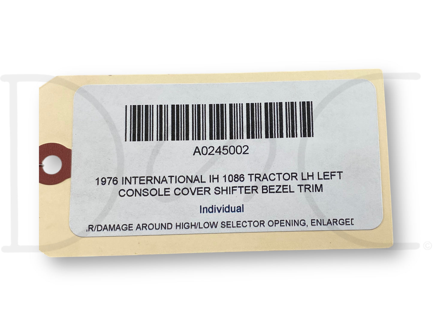 1976 International IH 1086 Tractor LH Left Console Cover Shifter Bezel Trim