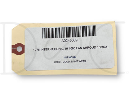 1976 International IH 1086 Tractor Fan Shroud 160934
