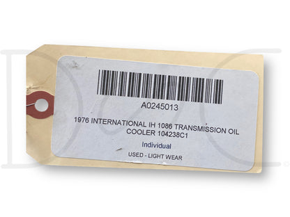 1976 International IH 1086 Tractor Transmission Oil Cooler A/C 104238C1