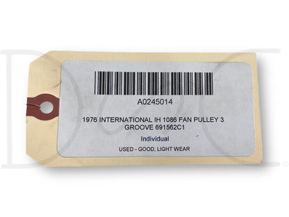 1976 International IH 1086 Tractor Fan Pulley 3 Groove 691562C1