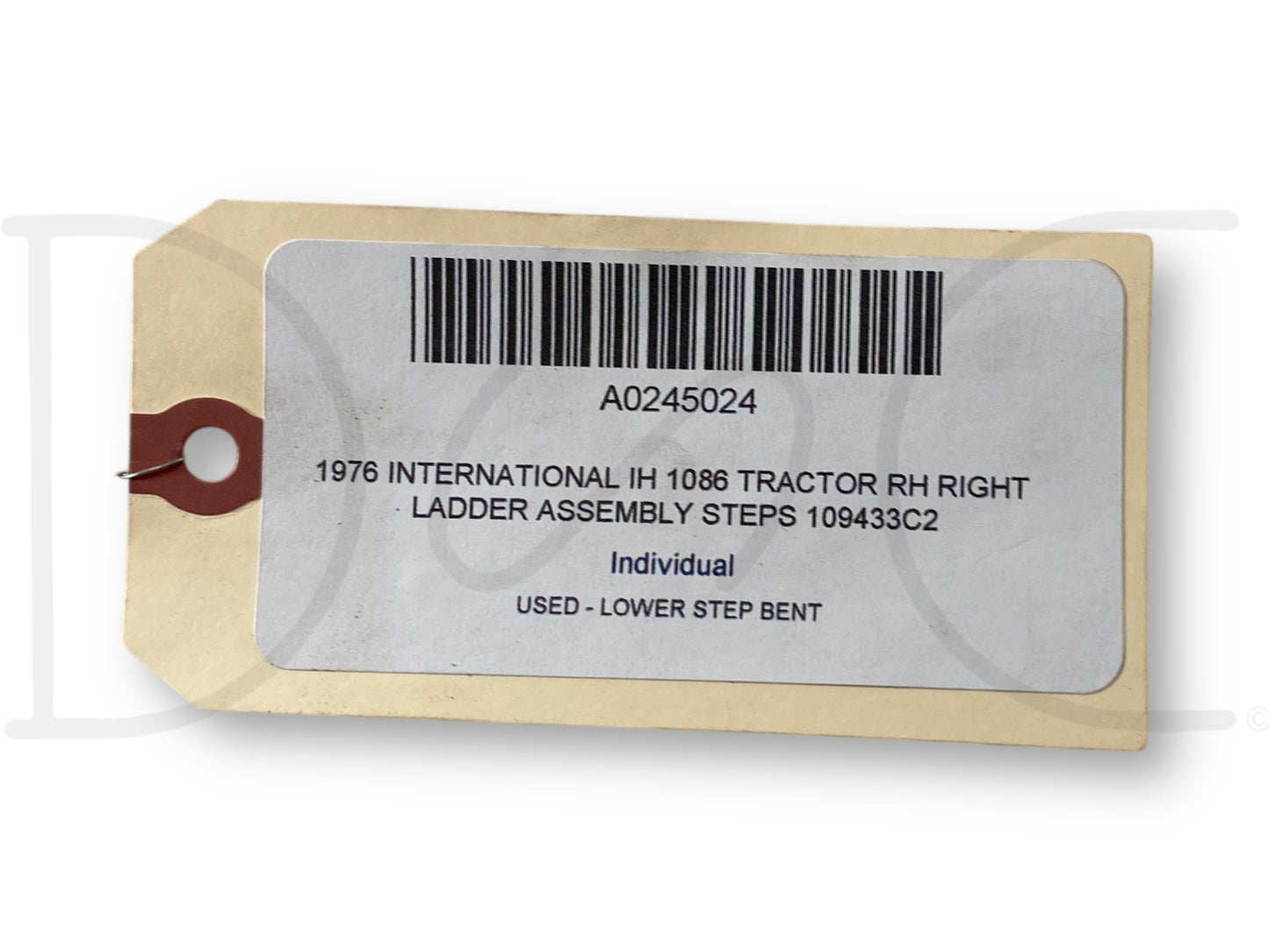 1976 International IH 1086 Tractor RH Right Ladder Assembly Steps 109433C2