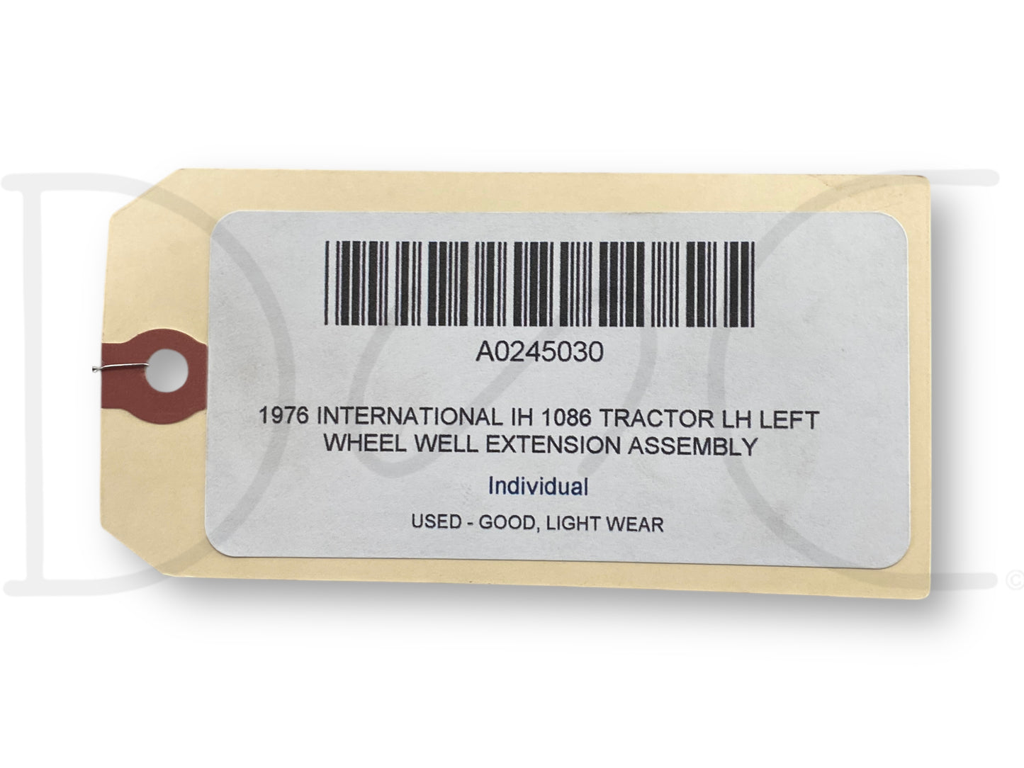 1976 International IH 1086 Tractor LH Left Wheel Well Extension Assembly