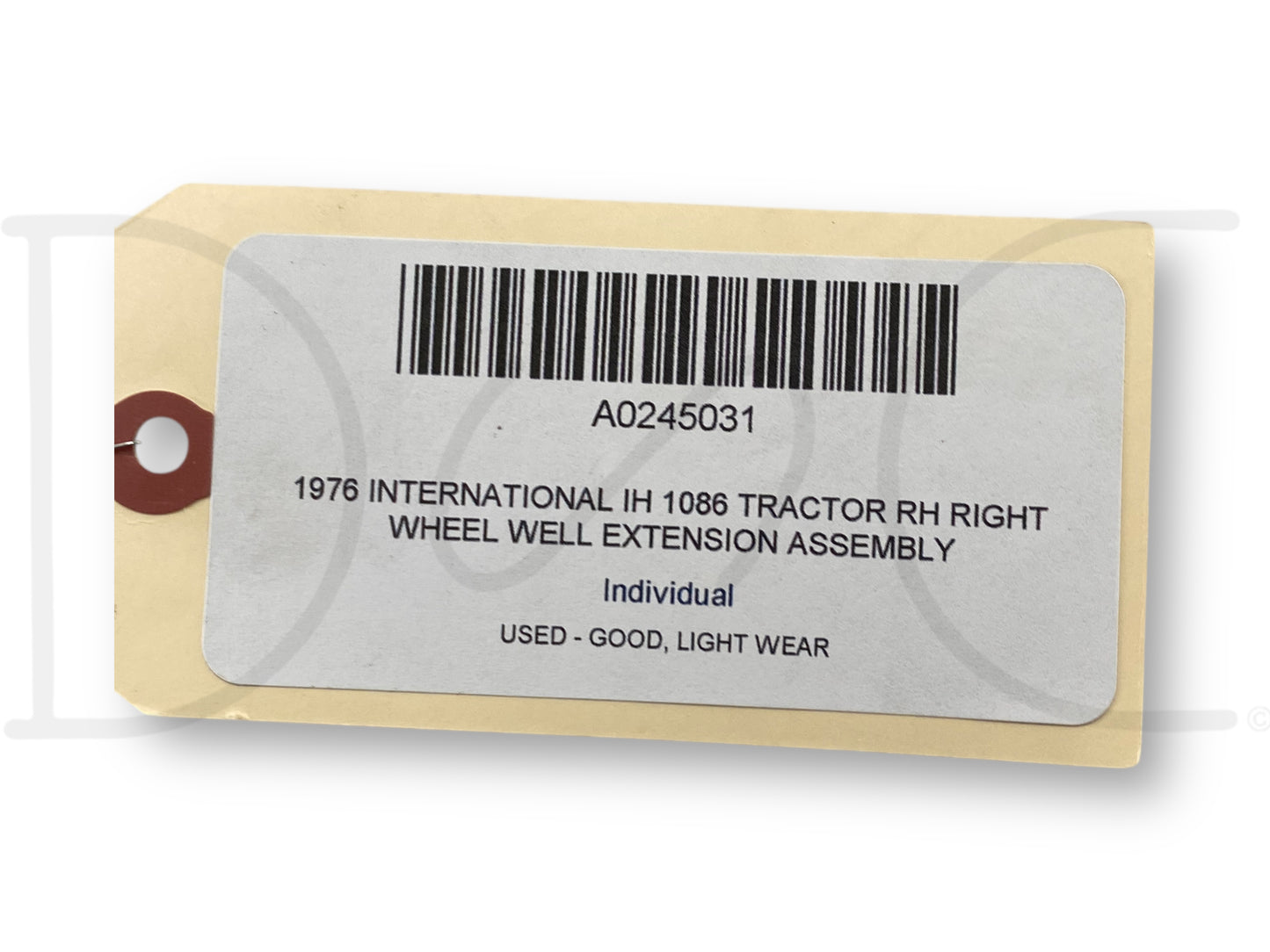 1976 International IH 1086 Tractor RH Right Wheel Well Extension Assembly