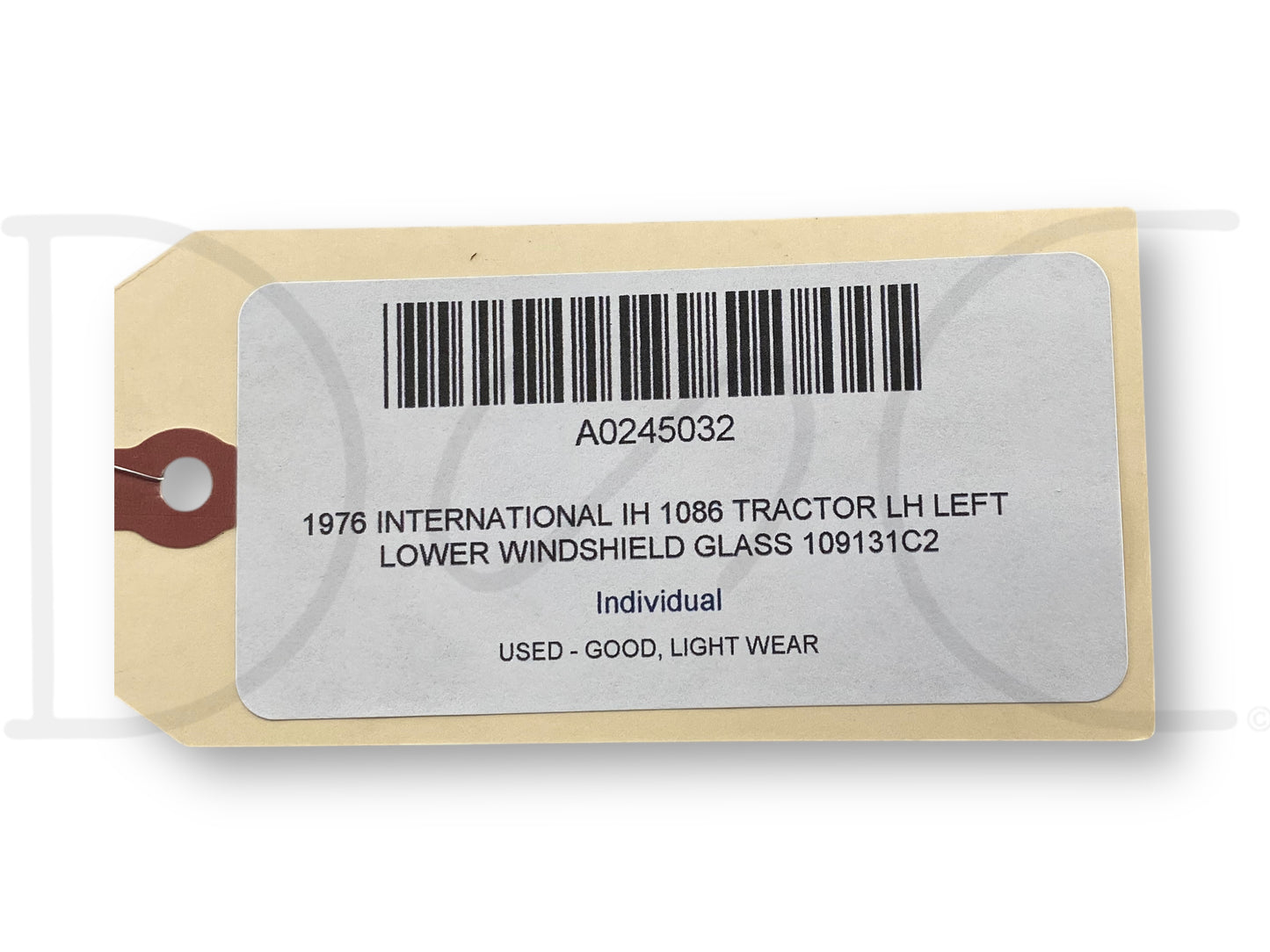1976 International IH 1086 Tractor LH Left Lower Windshield Glass 109131C2